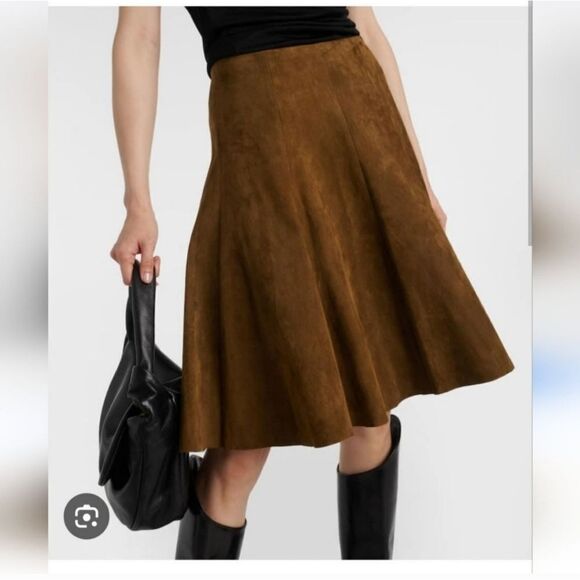 NWT Cami Sz 14 suede skirt mocha brown - Picture 1 of 13